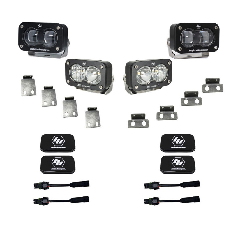 Ford F-150 Fog Light Pocket Kit - Baja Designs - S2 SAE Pro - `21-`27